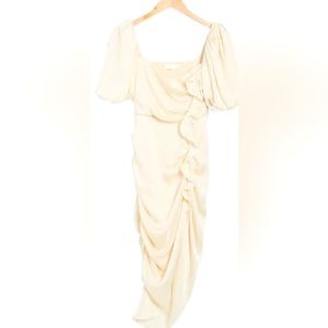 ASTR The Label Emma Ruched Mini Dress- Cream